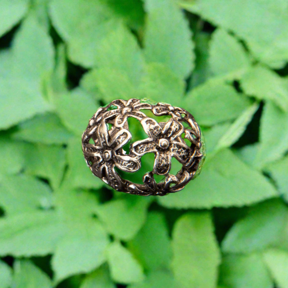 Gold and Silver Plated 'Bunch of Flowers' Ring