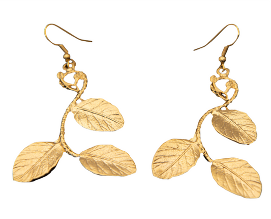 Gold Plated Vine Earrings