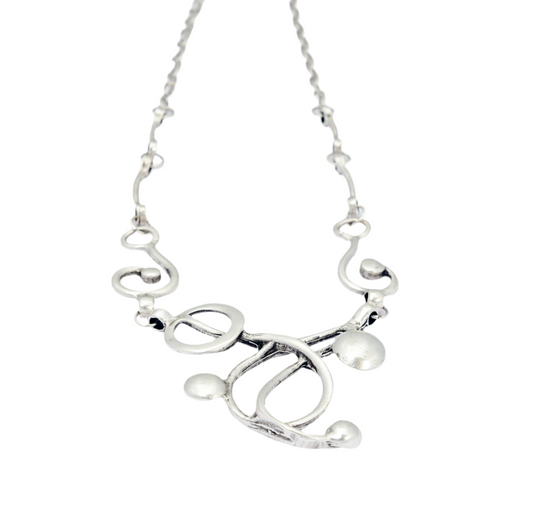 Silver Plated Clef Necklace