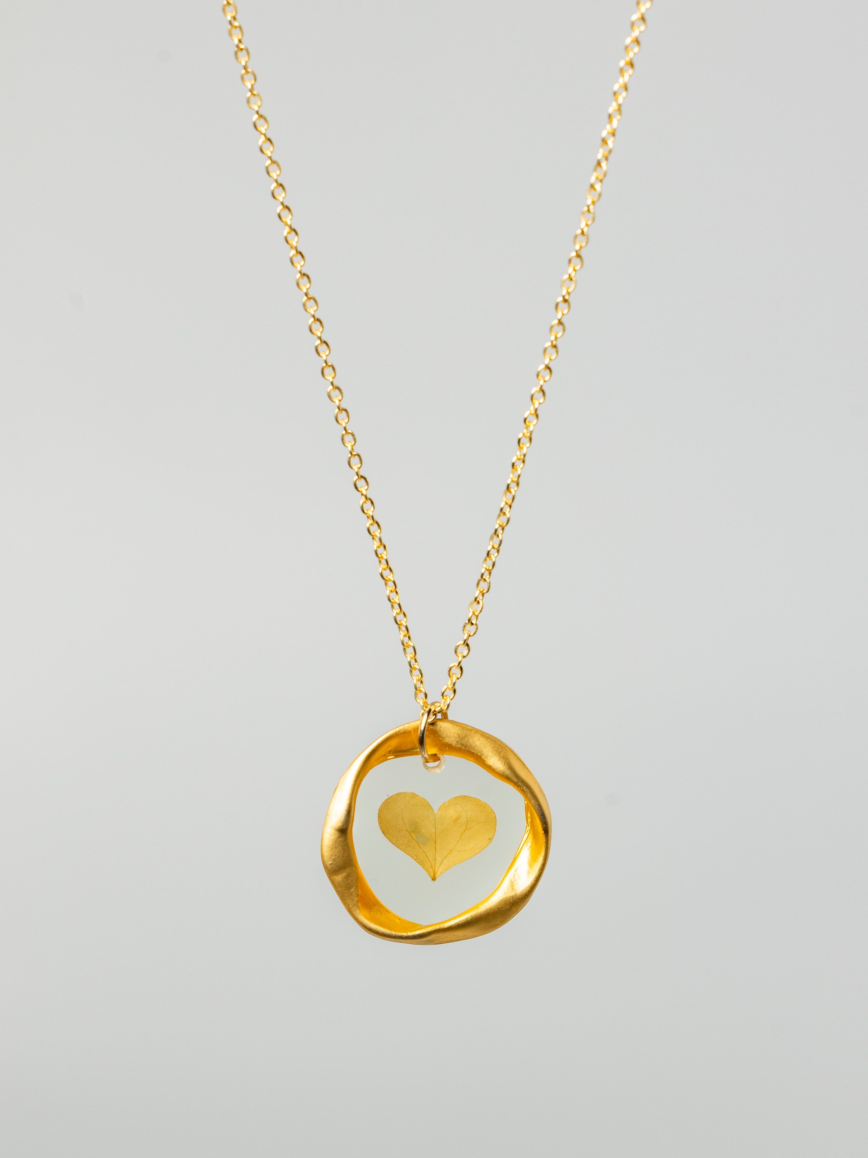 Gold plated on sale heart necklace