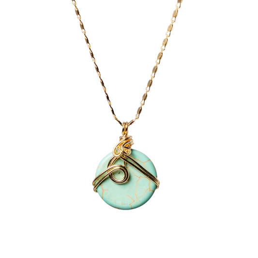 Gold Plated Turquoise Amethyst Necklaces